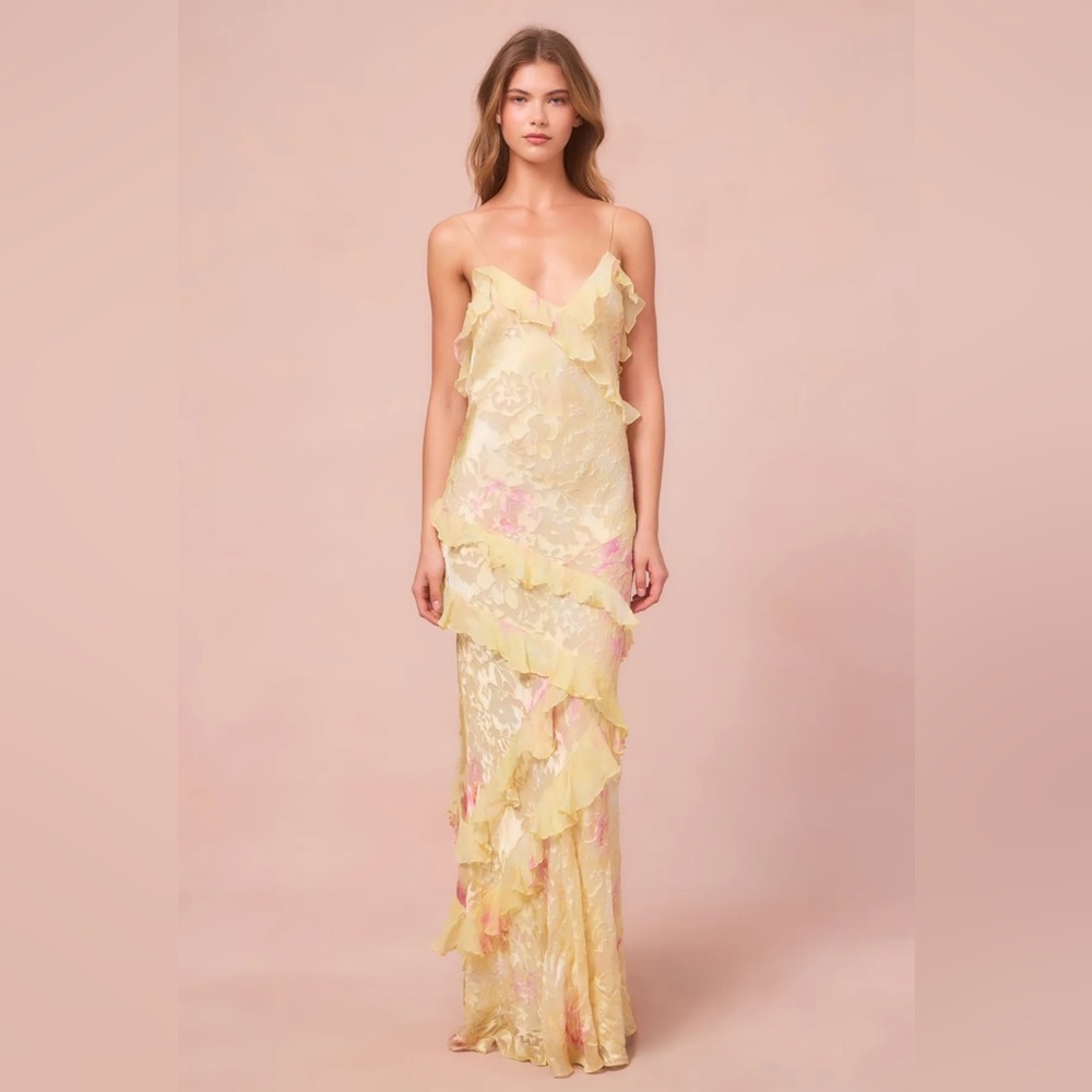 Authentic NWT LoveShackFancy Rialto Yellow Dress size 2